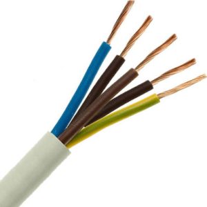 ΚΑΛ/ΟΟΟ/ΟΟ5 Kαλώδιο Εύκαμπτο NYMHY (H05Vv-F) 5Χ2,5mm2 Λευκό