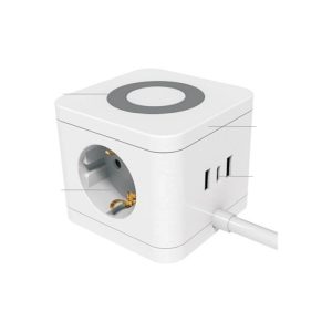 POLI/0000/02 ΠΟΛΥΠΡΙΖΟ ΚΥΒΟΣ με USB & ΑΣΥΡΜΑΤΟΣ ΦΟΡΤΙΣΤΗΣ